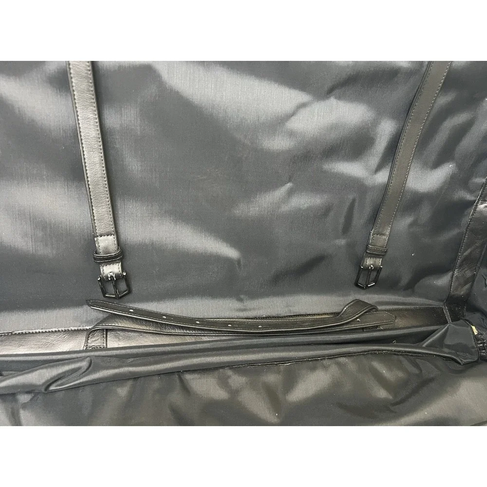Vintage Stuart Kern America Leather Duffel Bag Black Large LA YULO Private Club